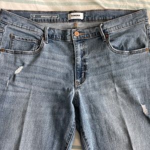 Sonoma Distressed straight crop jeans